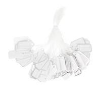 GLEAVI Étiquettes de Prix en Papier avec Ficelle, 500 Pièces, Format 004 Bordure Argentée, pour Bijoux, Vêtements et Soldes, Étiquettes de Marquage Solide et Pratiques pour Gestion