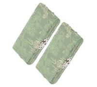 GLEAVI Étui à Anches de Hautbois Portable en Bois Vert Doublure en Soie, Fermeture à Clapet, 2 Pièces, pour Voyage et Rangement Sécurisé