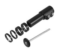 GLEAVI Extenseur de Guidon de Vélo en Alliage d'Aluminium Noir, Rehausseur de Potence Conçu pour Vélo VTT, pour Réduire la Fatigue Musculaire Lors de Randonnées