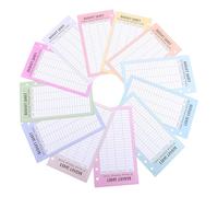 GLEAVI Feuilles de Défi D’épargne 48 Feuilles A6 Perforées 6 Trous Papier Lisse pour Classeur D’épargne Suivi Budget Gestion Financière Pratique et Portable