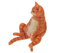 GLEAVI Figurine Chat Réaliste Plastique Décoration Bureau et Maison Modèle Éducatif Garçon Fille Ornement Animalier Statue Décorative Couleur Vive