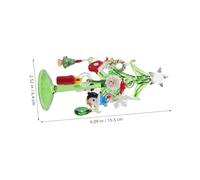 GLEAVI Figurine Sapin de Noël Cristal Miniature avec Ornements Bonhomme Père Noël Décoration de Bureau Élégante pour Centre de Table Festif