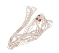 GLEAVI Filet Suspendu pour Plante en Macramé Bois Et Corde Coton, Support pour Jardinière D’intérieur Et Extérieur, Panier Suspendu Décoratif pour Petits Pots, Rangement Mural Solide