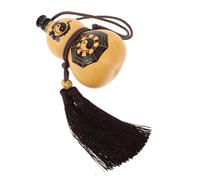 GLEAVI Flasque Gourde en Calebasse Naturelle 90 Ml Noire - Récipient Vin Scellé Hermétique - Décoration Artisanale pour Amateurs de Vin et Usage Intérieur - Présent Pendaison