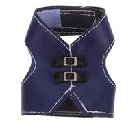 GLEAVI Gilet Ajustable pour Oiseaux Vintage en Similicuir Bleu Taille L Tenue de Cosplay et Protection Extérieure pour Perroquets et Volailles Accessoire Confortable pour Intérieur et