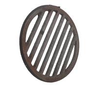 GLEAVI Grille Ronde Accessoire Barbecue Robuste Répartition Uniforme Chaleur en Fonte pour Foyer Extérieur pour Activités en Plein Air et Barbecues