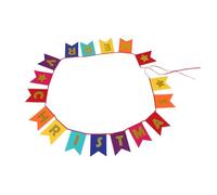 GLEAVI Guirlande de Fanions Colorés Tissu Non Tissé Bannière Joyeux Noël pour Porte de Garage Décorations Hiver Noël pour Église ou Porche