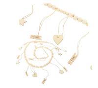 GLEAVI Guirlande Murale à Perles avec Pinces Porte Photos Décoratif pour Chambre et Bureau Support Photo Suspendu pour Souvenirs et Événements