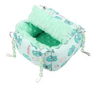GLEAVI Hamac Suspendu pour Planeur de Sucre Nid Chaud Semi-Ouvert pour Petits Animaux Lit en Coton Épais Vert Dinosaure Maison de Repos Confortable pour Hamster Écureuil Lapin et