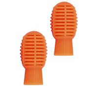 GLEAVI Housse de Baguette en Silicone Orange 2pcs pour Batterie, Réduit le Volume Sonore, Accessoire Portable Pratique Silencieuse