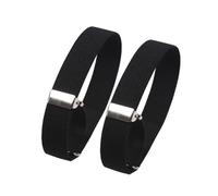 GLEAVI Jarretières Élastiques pour Chemises Unisexes Brassards Ajustables en Polyester Noir 2 Paires Maintien Anti-Glisse des Manches Longues Léger et Confortable pour Usage