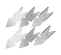 GLEAVI Jeu de 3 Jauges de Filetage en Acier Inoxydable, Calibres Centraux 55° et 60°, Mesure Précise des Filetages Métriques et Impériaux, Outil Compact pour Atelier D’usinage Industriel