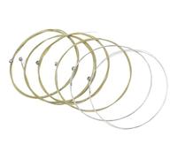 GLEAVI Jeu de 6 Cordes de Guitare Acoustique en Laiton Jaune, Remplacement pour Guitare Folk, Cordes Résistantes la Corrosion la Déformation, Accordage Rapide et Sonorité Brillante