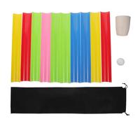 GLEAVI Jeu Sensoriel D'extérieur pour Garçon et Filles en Plastique Solide Rainures en U, Kit Moyen 10 Pièces 1 Balle 1 Gobelet Paquet, pour Activités Collectives et Style Aléatoire