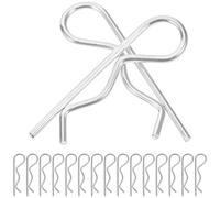 GLEAVI Kit de 30 Goupilles Fendues en Acier au Carbone M2 X 50 MM Clips d'Attelage Ondulés Ressort Robuste Fixation Sécurisée pour Remorque Pièces Détachées Polyvalentes et