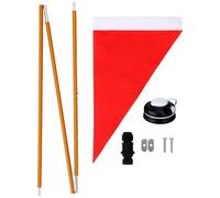 GLEAVI Kit de Drapeau de Bateau Pliable Multifonction pour Kayak, Mât de 1,2 M Support Rail, Installation Facile, Adapté aux Activités de Paddle et Canoë