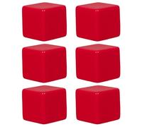 GLEAVI Kit de Fabrication de Dés Éducatifs Rouges Lot de 6 Cubes Vierges 33 MM en Plastique pour Jeux Pédagogiques et Ateliers Créatifs Scolaires