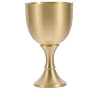 GLEAVI Laiton Vintage à Pied pour Offrandes Religieuses Coupe Polyvalente pour Eau Sainte et à Ornement Rétro pour Temple et Décoration