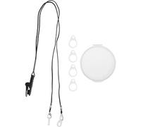 GLEAVI Lanière Anti-Perte pour Appareil Auditif avec Clip de Fixation Cordon Sécurité Noir Double Oreille en ABS et Nylon Maintien Fiable pour Garçon et Filles et Seniors Usage