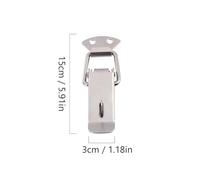 GLEAVI Loquet à Ressort en Fer Nickelé Ensemble 9 Pièces Petit Moyen Grand Taille Verrouillage Bascule pour Portes Armoires et Boîtes Accessoire Quincaillerie Sécurisé Robuste