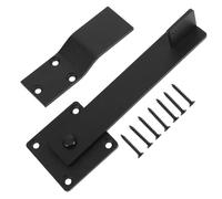 GLEAVI Loquet de Porte de Grange Pivotant 360° en Fer Massif Noir Système de Verrouillage Robuste à Fente Ensemble de Loquets à Bascule pour Portes Coulissantes et Portails Rustiques