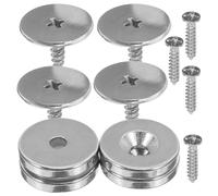 GLEAVI Loquet Magnétique pour Porte de Placard Ultra-Fin Aimant Rond Puissant Vis Tête Large 4 Jeux par Pack Compact et Adapté aux Espaces Restreints pour Meubles et Armoires