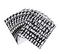 GLEAVI Lot de 10 Autocollants Adhésifs Lettres et Chiffres en Vinyle Blanc Étanches et Résistants à L’Huile 25 CM pour Décoration Murale et Bureau Usage Intérieur et Extérieur