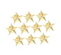 GLEAVI Lot de 10 Badges Étoile à 5 Branches en Alliage Doré, Épinglettes Décoratives pour Vêtements et Accessoires, Insignes Étoiles Élégants pour Fêtes, Costumes et Usage Quotidien