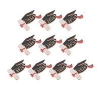 GLEAVI Lot de 10 Broches en Alliage Métal pour Remise de Diplôme 2026 Décorations pour Chapeaux Badges de Félicitations Épingles pour Paquet à Dos et Vêtements Souvenirs de Fin