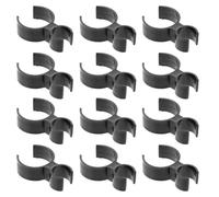 GLEAVI Lot de 10 Clips Porte-Bouteille Individuel Noirs en Plastique Léger et Robuste, Support de Bougie pour Gâteau, Adaptés aux Bouteilles à Col Long, Accessoires Réutilisables