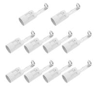 GLEAVI Lot de 10 Douilles à Vis E14 pour Ampoules Candélabre Support Blanc 60 MM Pièces de Rechange Résistantes à la Chaleur pour Lampes de Table Lustres et Appliques Murales