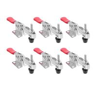 GLEAVI Lot de 10 Pinces à Genouillère Rapides en Métal Zingué Poignées en Vinyle Antidérapantes Têtes en Caoutchouc Réglables Fixation Solide pour Assemblage Mécanique et Travail du