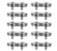 GLEAVI Lot de 10 serre-câbles M4 en acier inoxydable - Serre-câbles robustes - - duplex métalliques pour une fixation sécurisée des