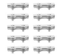 GLEAVI Lot de 10 serre-câbles M5 en acier inoxydable - Colliers de serrage métalliques antirouille - Serre-câbles duplex pour une fixation sécurisée des