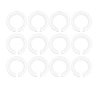 GLEAVI Lot de 12 Anneaux d'Abat-Jour Adaptateurs E27 vers E14 en Nylon Blanc Convertisseur de Douille pour Lampe à Vis Edison Accessoires Compatibles Lampe de Table et Plafonnier