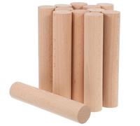 GLEAVI Lot de 12 Bâtons Ronds en Bois de Hêtre Beige, Usage Polyvalent et Facile à Travailler pour Projets D'artisanat et Modelage en Argile