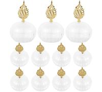 GLEAVI Lot de 12 Boîtes à Dragées Transparentes Style Européen de Brûle-Parfum Décoration Dorée Boîtes d'Emballage Rondes pour Mariage Anniversaire et Fête Coffrets Présents Chic et