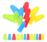 GLEAVI Lot de 12 Protège-Doigts en Silicone Antidérapant Protection Épaisse Pouce Format Compact et Réutilisable Couleurs Assorties pour Travaux Manuels et Protection à Domicile