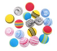 GLEAVI Lot de 18 Balles Solides en EVA 42 CM pour Chiens à Mâcher Jouets Silencieux Multicolores pour Petits Chiens Balle de Dentition Résistante pour Jeu Intérieur et Exercice