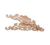 GLEAVI Lot De 2 Appliques en Bois pour Porte D'Armoire Décoration Vintage Décoration D'Intérieur Meubles Petits Ornements Décalcomanies en Bois Décorations De Sculpture