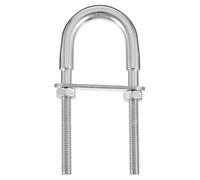 GLEAVI Lot de 2 Boulons en U en Acier Inoxydable 304 Dimensions M6 X 90 MM Écrous et Rondelles Fixation Résistante Antirouille pour Applications Marines Automobiles et Industrielles