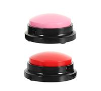 GLEAVI Lot de 2 Boutons Interactifs pour Chiens Enregistrables, Accessoires Parlants en Plastique Solide, Couleurs Rouge et Rose, Jouets Éducatifs pour Dressage et Communication Animale,
