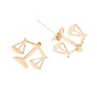 GLEAVI Lot de 2 Broches en Métal Alliage pour Costume Homme - Épingle à Chemise 3,5 Cm Dorée - Broche de Revers Balance Justice - Accessoire Professionnel pour Avocat et Juriste