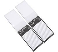 GLEAVI Lot de 2 Carnets de Notes Portables Noirs en Papier pour Liste de Courses, Planificateur D'articles D'achat, Adapté à Tous Types de Stylos, Idéal comme Cadeau