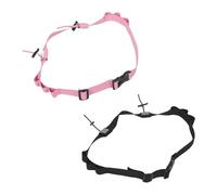 GLEAVI Lot de 2 Ceintures Porte-Dossard de Course Ajustables avec 6 Passants Ceinture Élastique pour Courses d'Endurance Bandes Réfléchissantes Haute Visibilité Noir et Rose Maintien