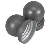 GLEAVI Lot de 2 Chapeaux de Poteau en Fer Estampé pour Tube de 60 MM Embouts Décoratifs Gris Foncé Mat Ornements Sécurisés pour Clôture de Jardin et Balustrade D’Escalier