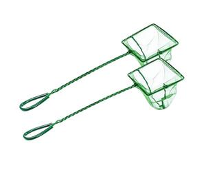 GLEAVI Lot de 2 Épuisettes pour Aquarium 20 Cm en Nylon Cadre en Fer, Filet Portable Polyvalent pour Pêche et Nettoyage, Filet de Débarquement Pratique pour Poissons et Bassin Extérieur
