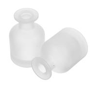GLEAVI Lot de 2 Flacons Diffuseurs Cylindriques en Verre 150ml, Diffuseur D'huiles Essentielles Polyvalent pour Maison et Bureau, Bouteilles Vides Rechargeables Couleur Blanc Montagne
