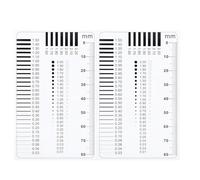 GLEAVI Lot de 2 grilles de contrôle des fissures - Règle en plastique transparent avec grille de défauts transparente - Outil de mesure portable pour l'inspection des rayures, le contrôle