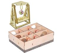 GLEAVI Lot de 2 Jouets Labyrinthe pour Hamster et Souris Maison Labyrinthe en Plastique Solide Interactif Balançoire et Clochette pour Petits Animaux de Compagnie